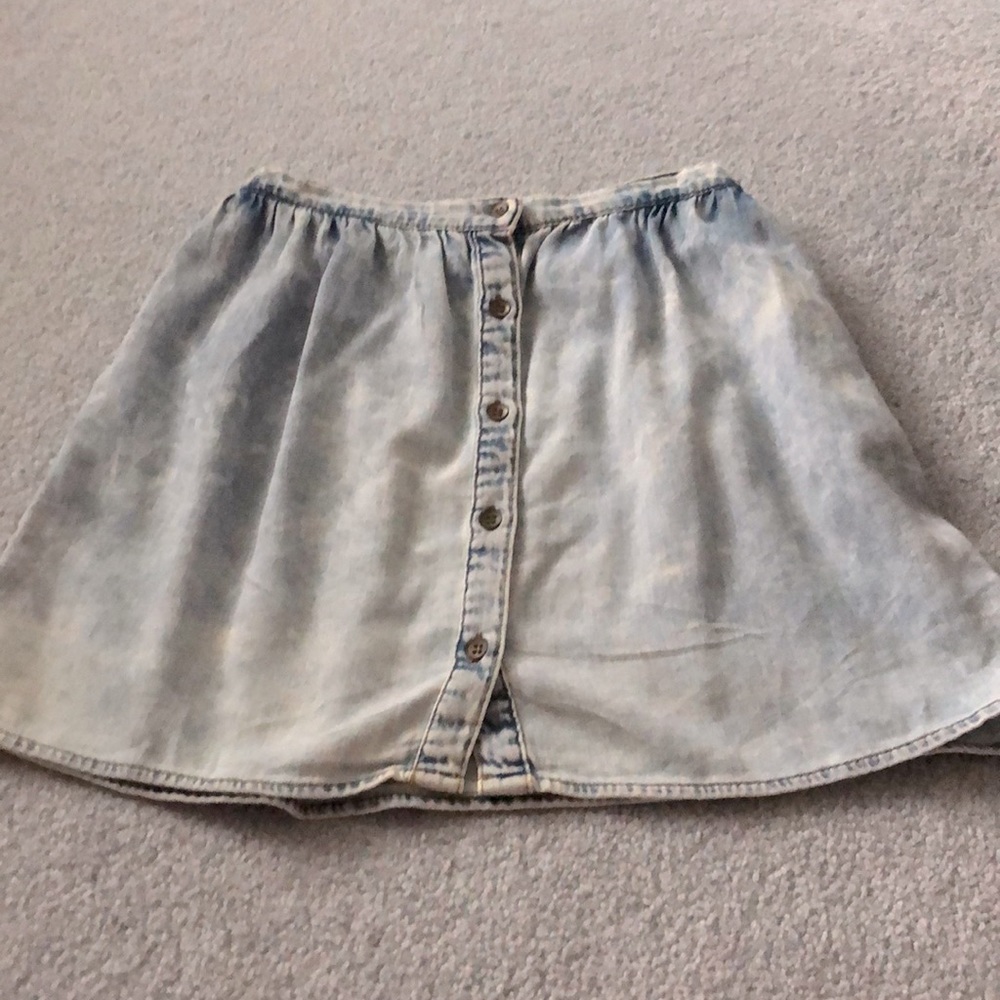 River Island Denim Button Up Skirt